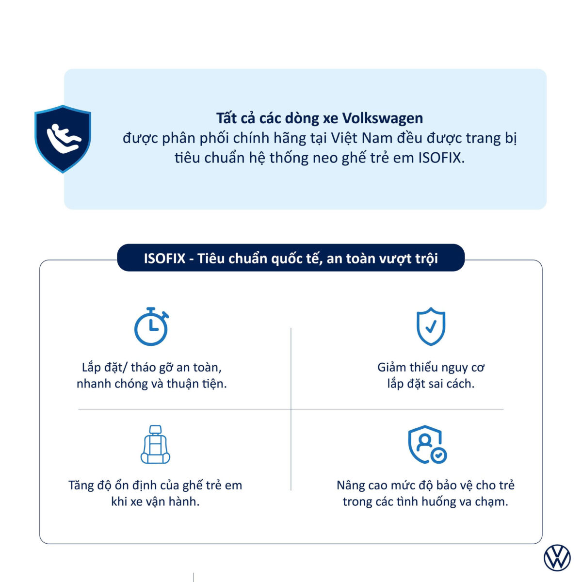 Hệ Thống ISOFIX Volkswagen Là Gì? Quy Định Ghế An Toàn Trẻ Em Từ 01/07/2026 Và Lợi Ích Trên Xe Volkswagen 3 Isofix 2