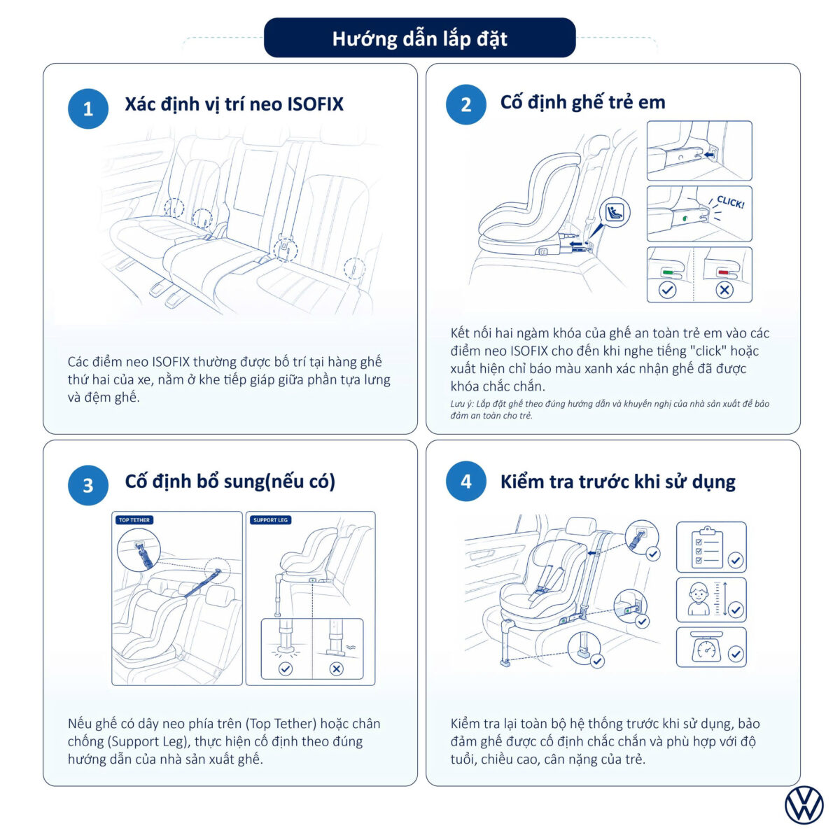 Hệ Thống ISOFIX Volkswagen Là Gì? Quy Định Ghế An Toàn Trẻ Em Từ 01/07/2026 Và Lợi Ích Trên Xe Volkswagen 2 Isofix 4