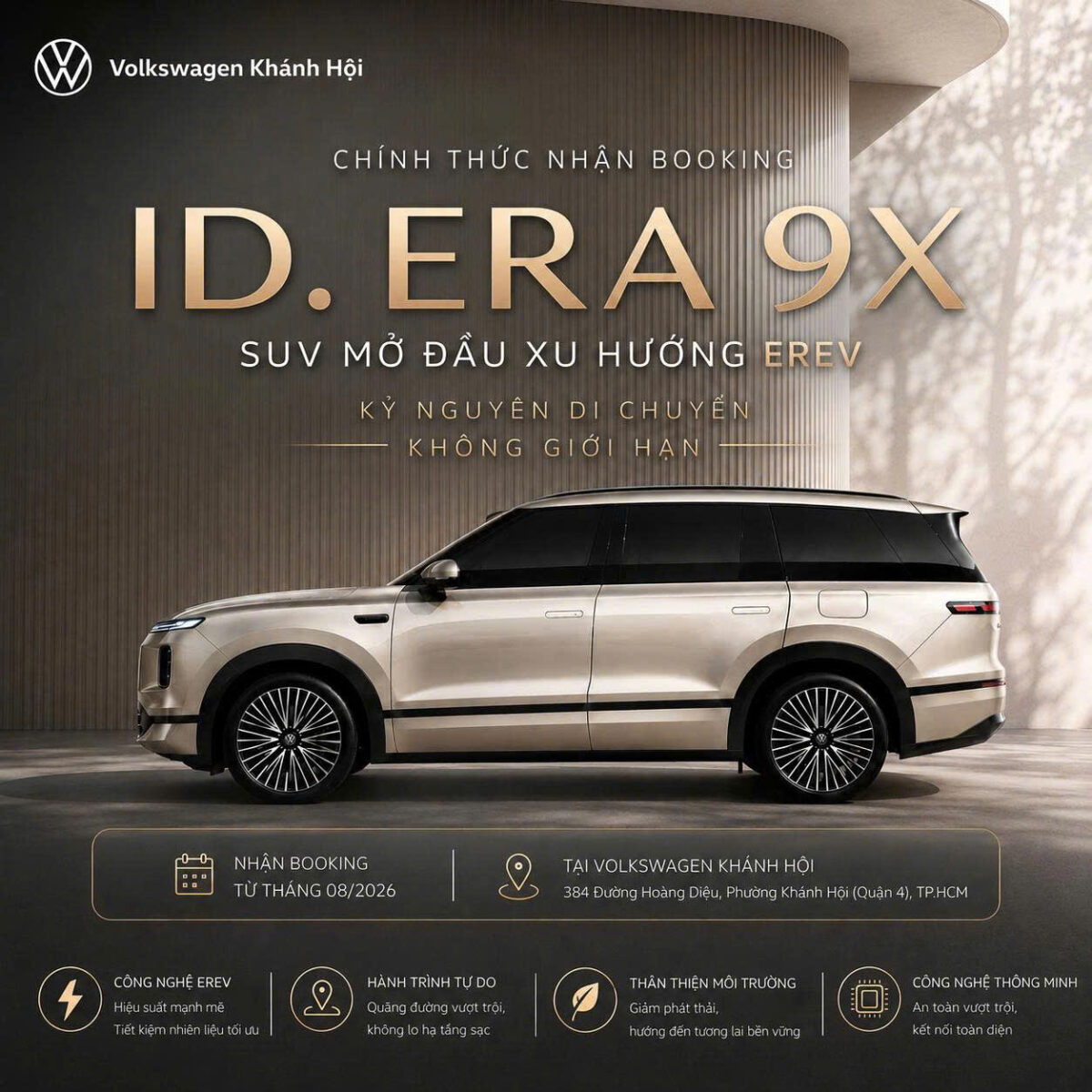 Chính Thức Nhận Booking Volkswagen ID. ERA 9X - Giá Dưới 3 Tỷ Đồng | Volkswagen Khánh Hội 1 Volkswagen Khánh Hội chính thức nhận booking Volkswagen ID. ERA 9X