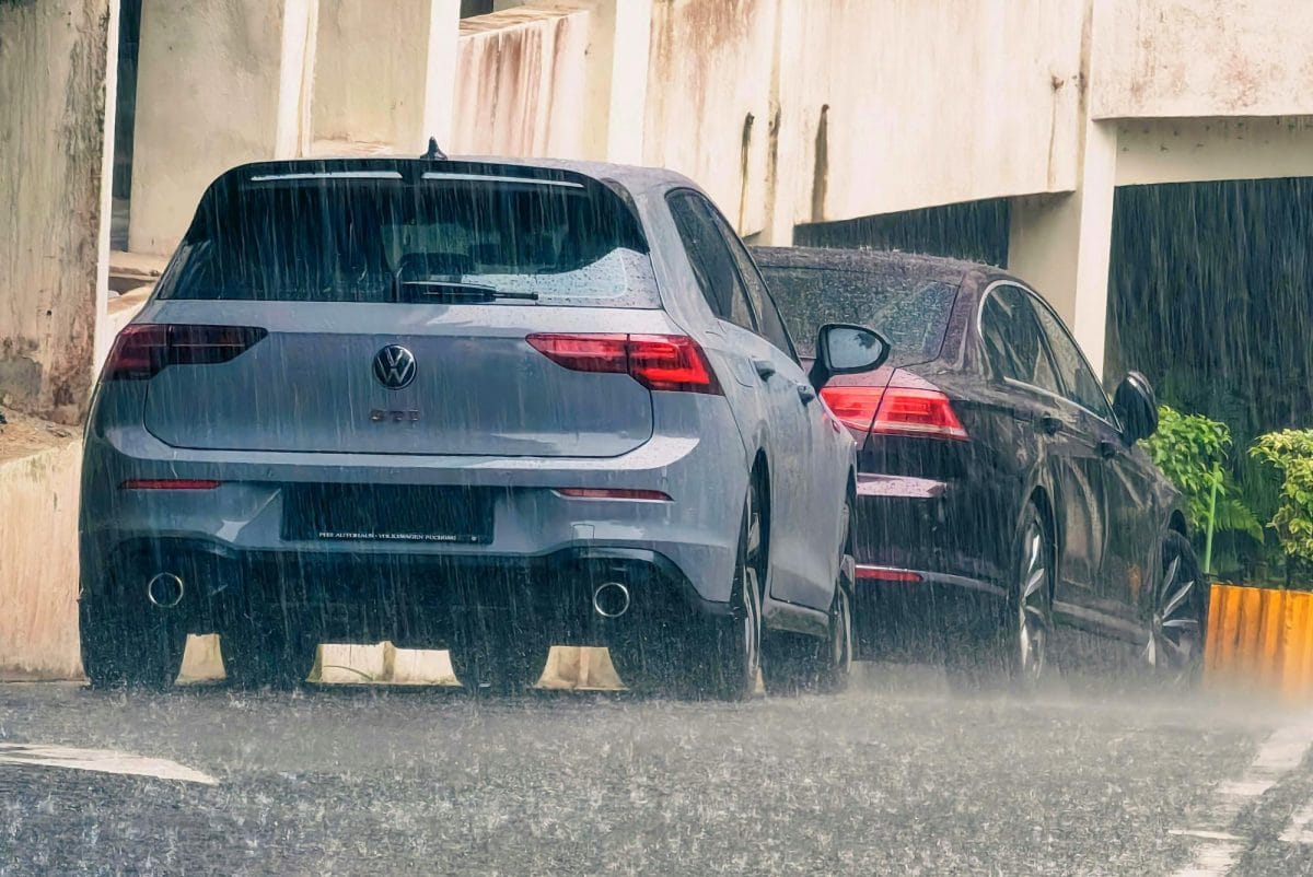 vw golf gti in rain car in rain car monsoon 0abf