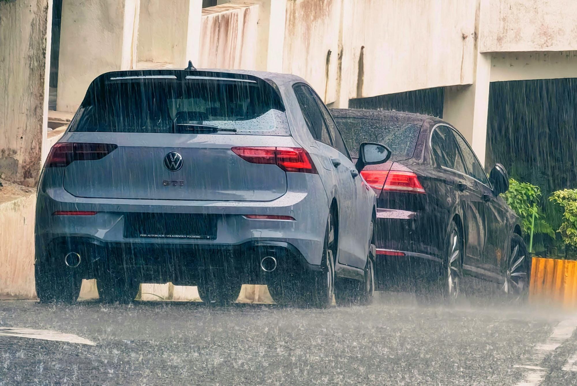 vw golf gti in rain car in rain car monsoon 0abf