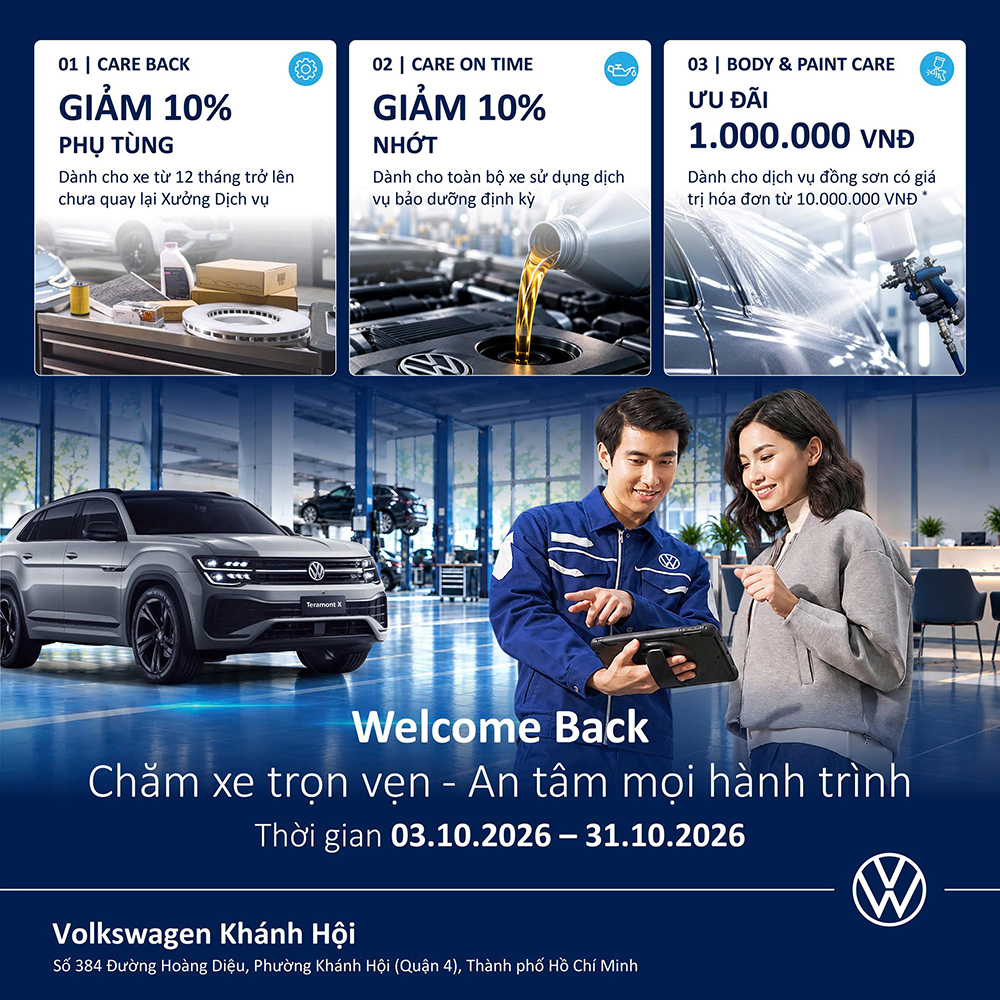 Ưu Đãi Dịch Vụ Volkswagen Tháng 10/2026 | Volkswagen Khánh Hội